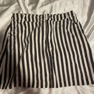 Stripe Jean Skirt
